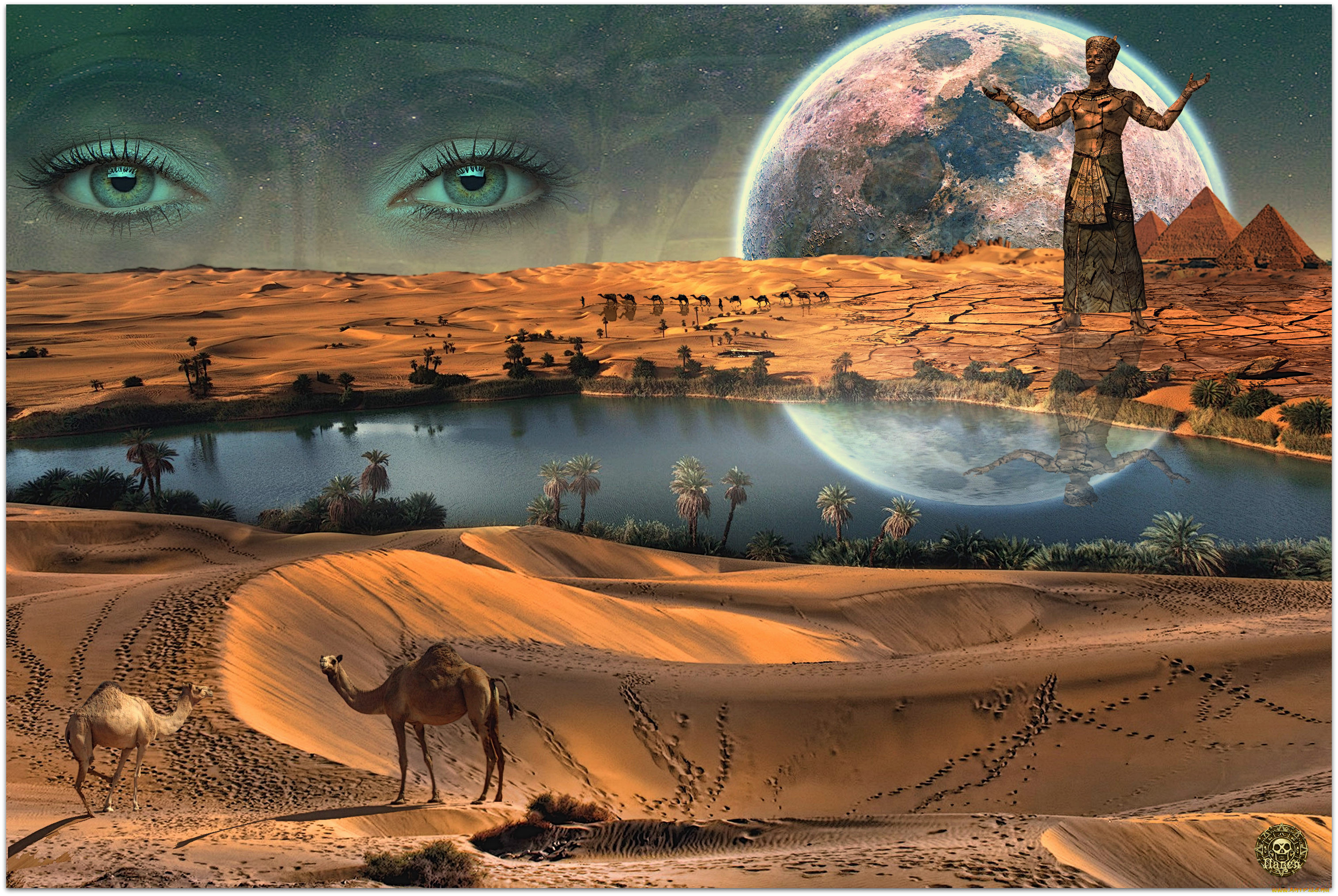 Оазис в пустыне арт